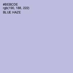 #BEBCDE - Blue Haze Color Image